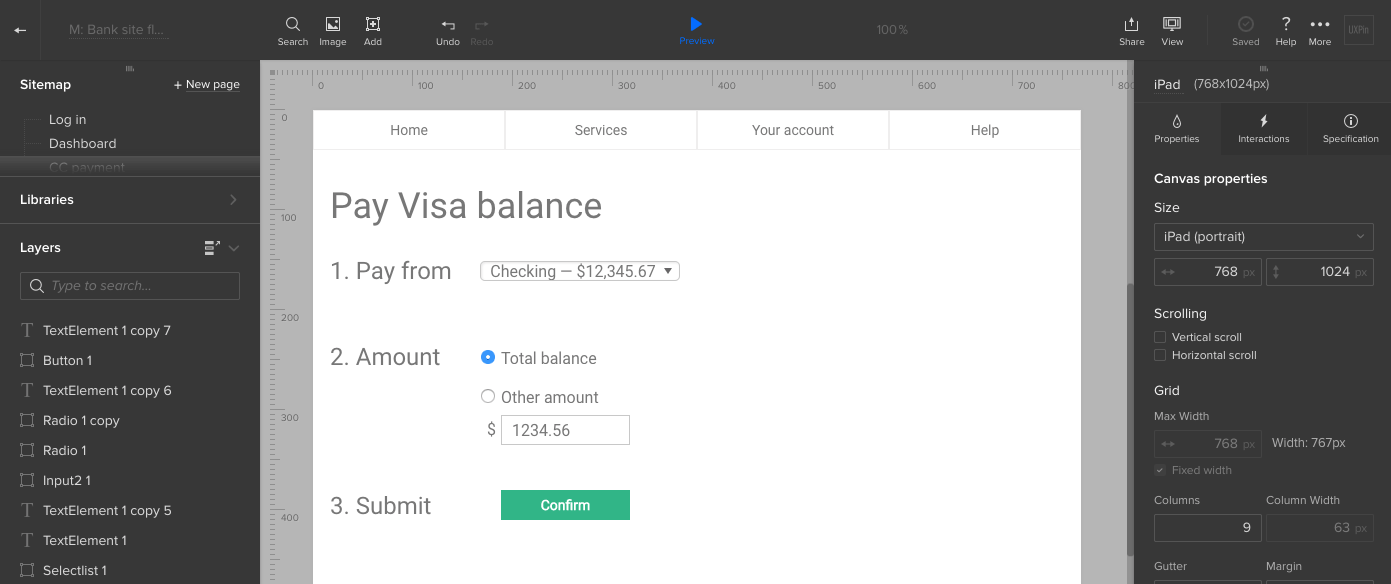 Bank pay balance