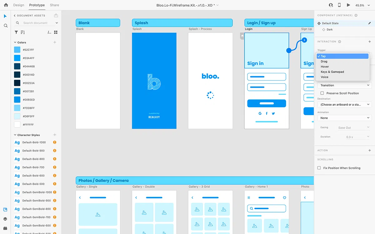 ２０２４年のおすすめ プロトタイピングツール ５選：Adobe XD